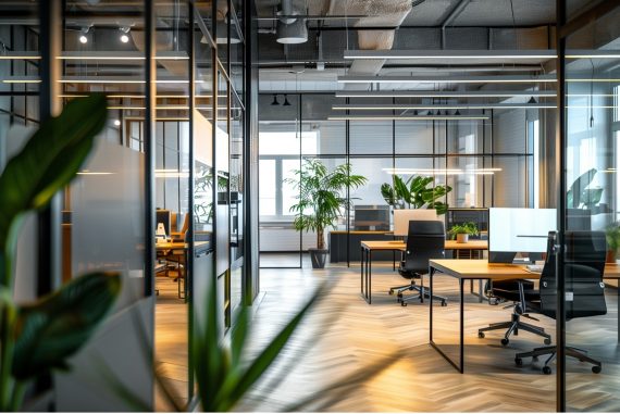 Aluminum Frame Systems Enhance Glass Partitions